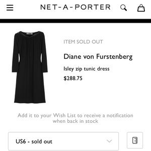 DVF Black Tunic Dress with pockets (6), “Isley”